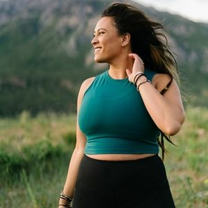 ZYIA Green High-Neck Stronger Tank